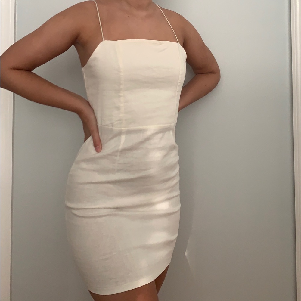 cream colored dress from pacsun